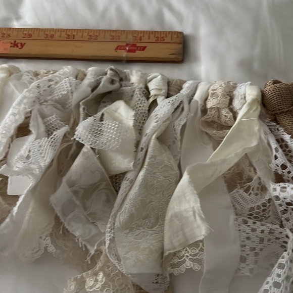 Neutral Shabby Chic Swag 42” 10”hang Handmade by B - Picture 3 of 3